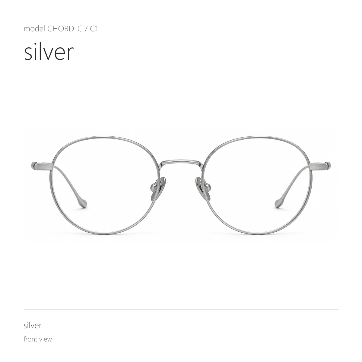 Model CHORD-C in silver, front view
