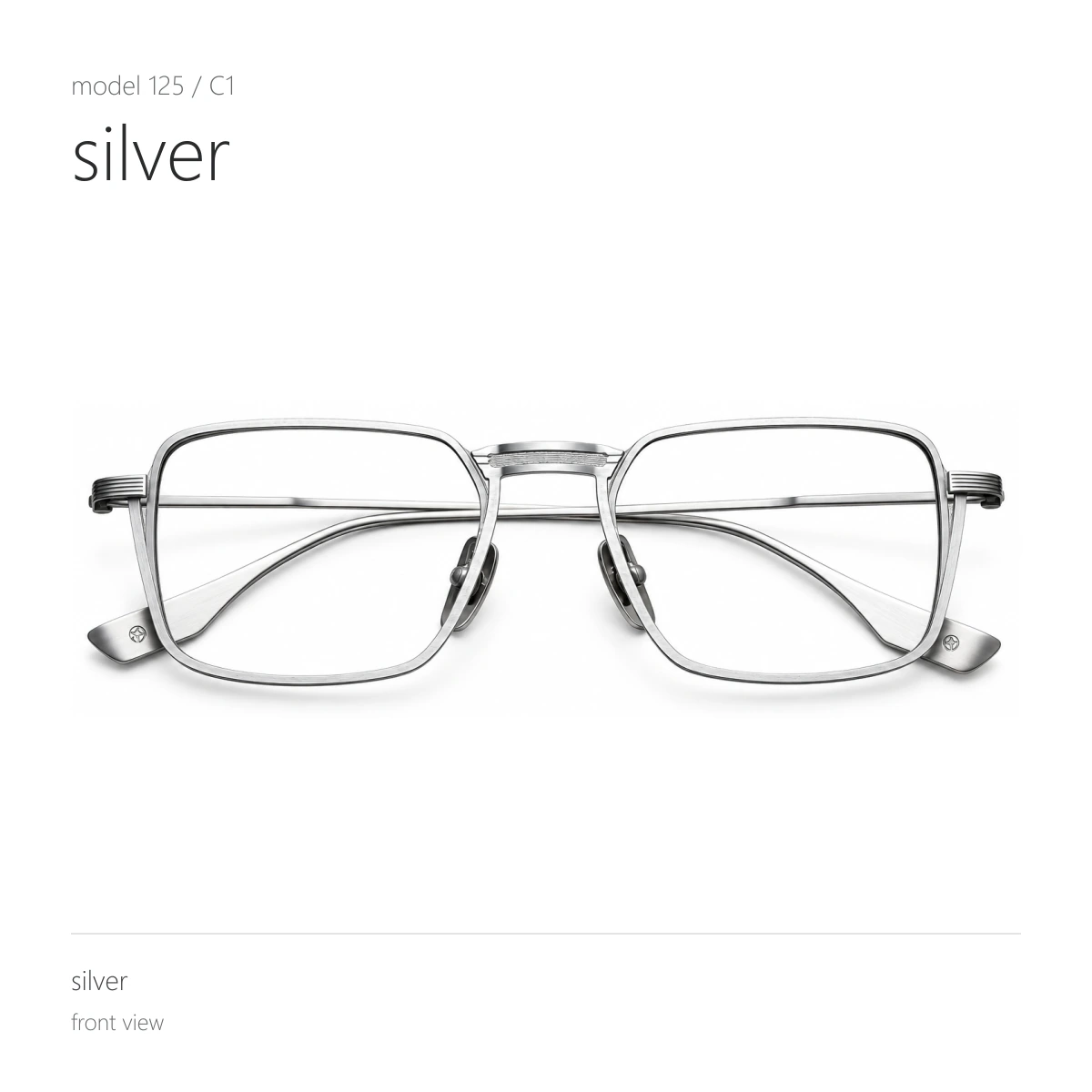 Model 125 in silver, front view