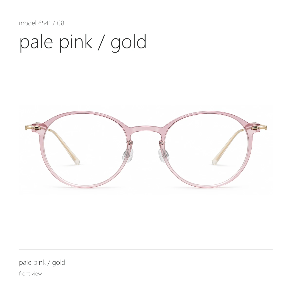 Model 6541 in pale pink / gold, front view