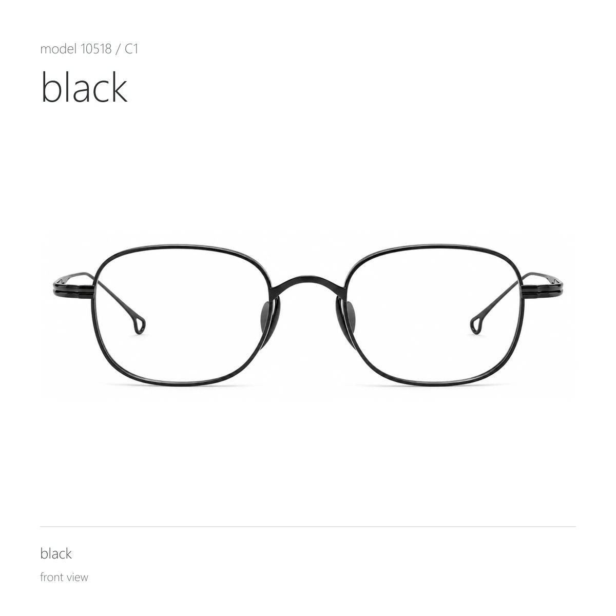 Model 10518 in black, front view