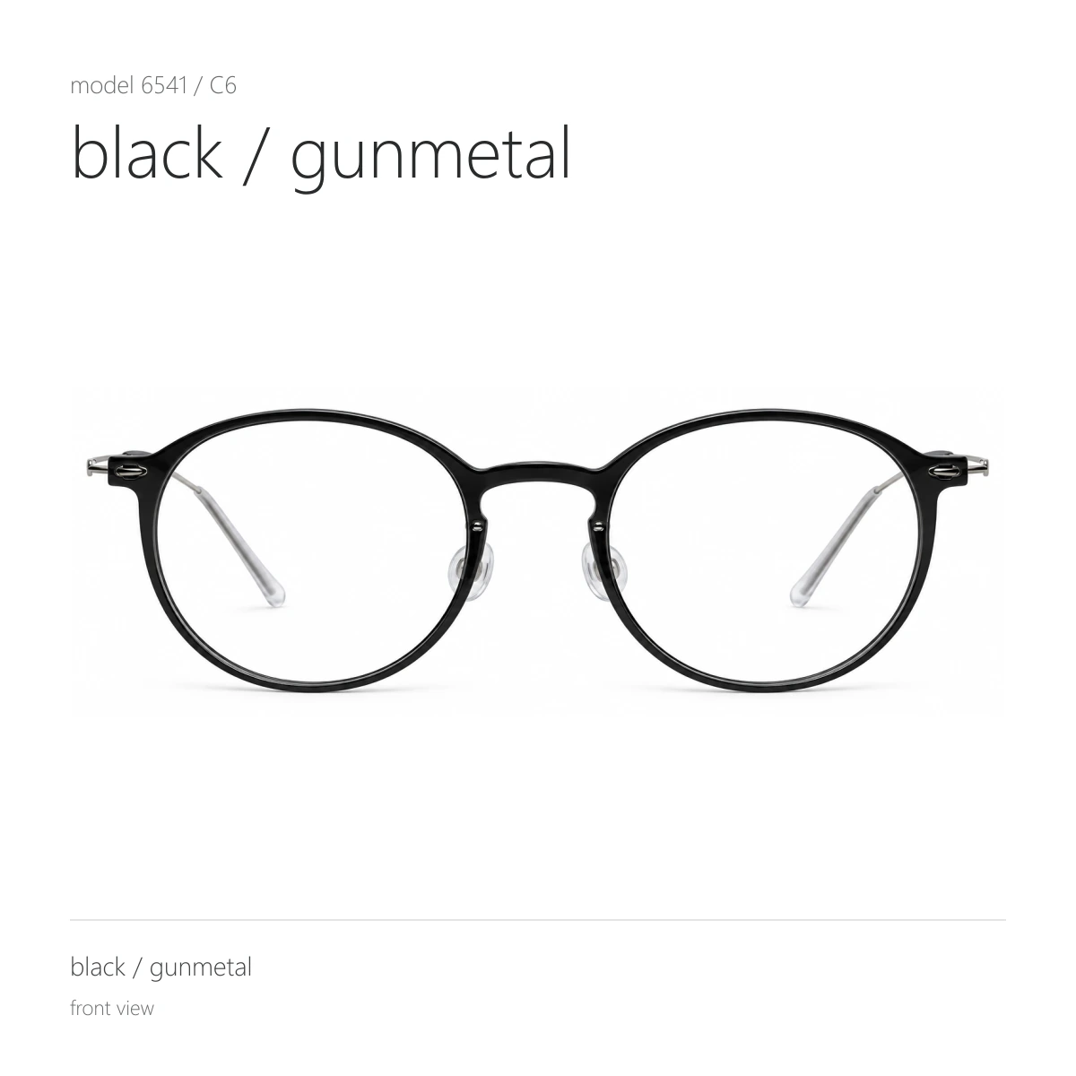 Model 6541 in black / gunmetal, front view