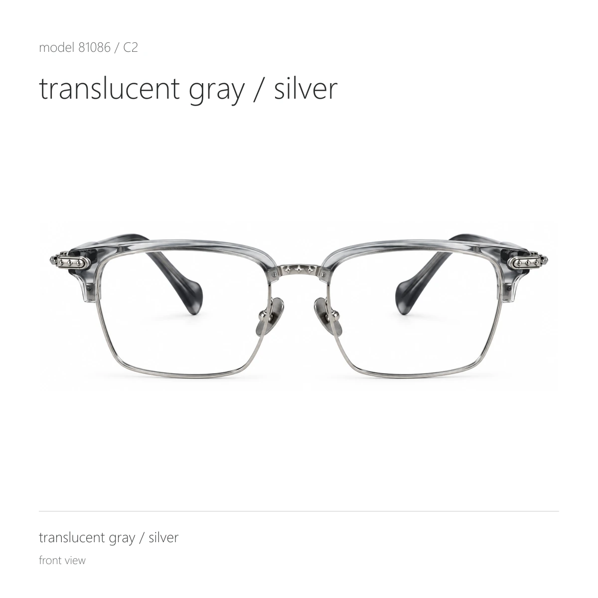 Model 81086 in translucent gray / silver, front view