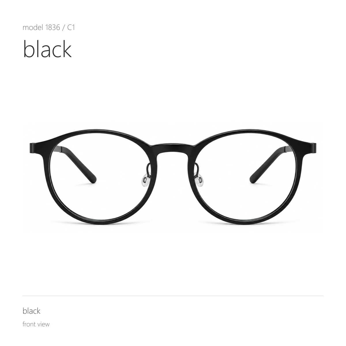 Model 1836 in black, front view
