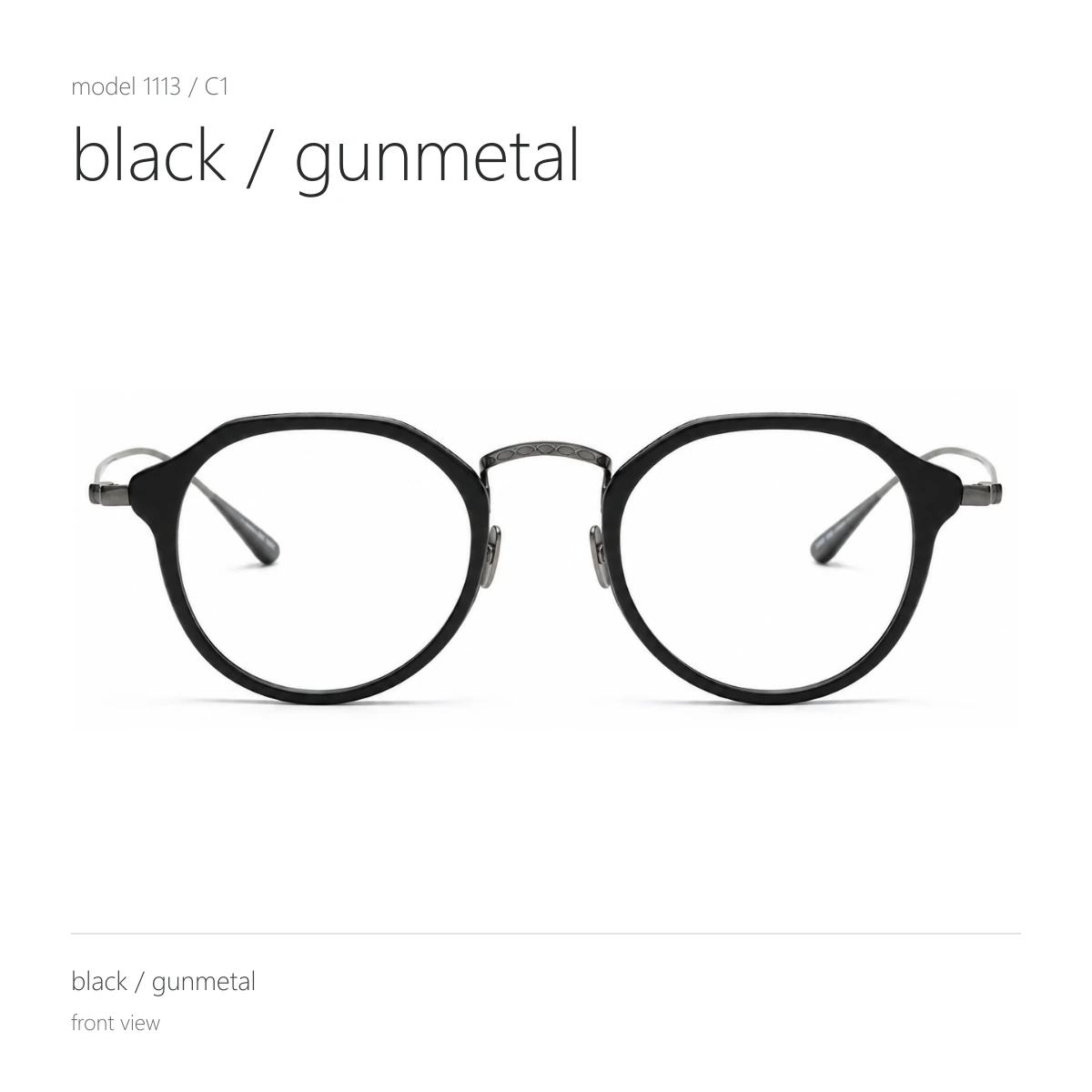Model 1113 in black / gunmetal, front view