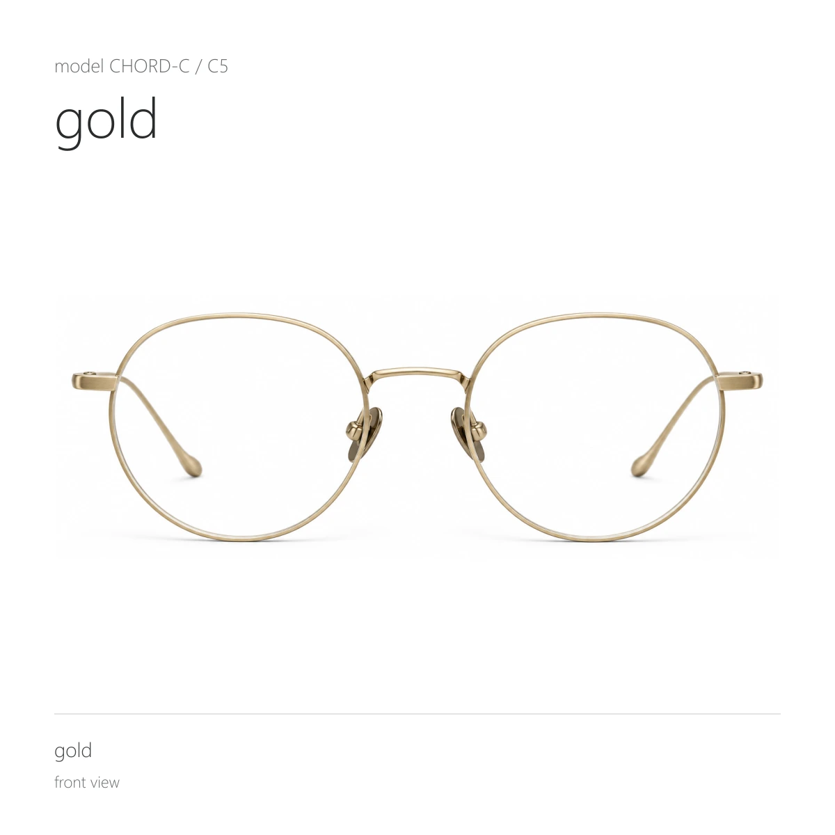 Model CHORD-C in gold, front view